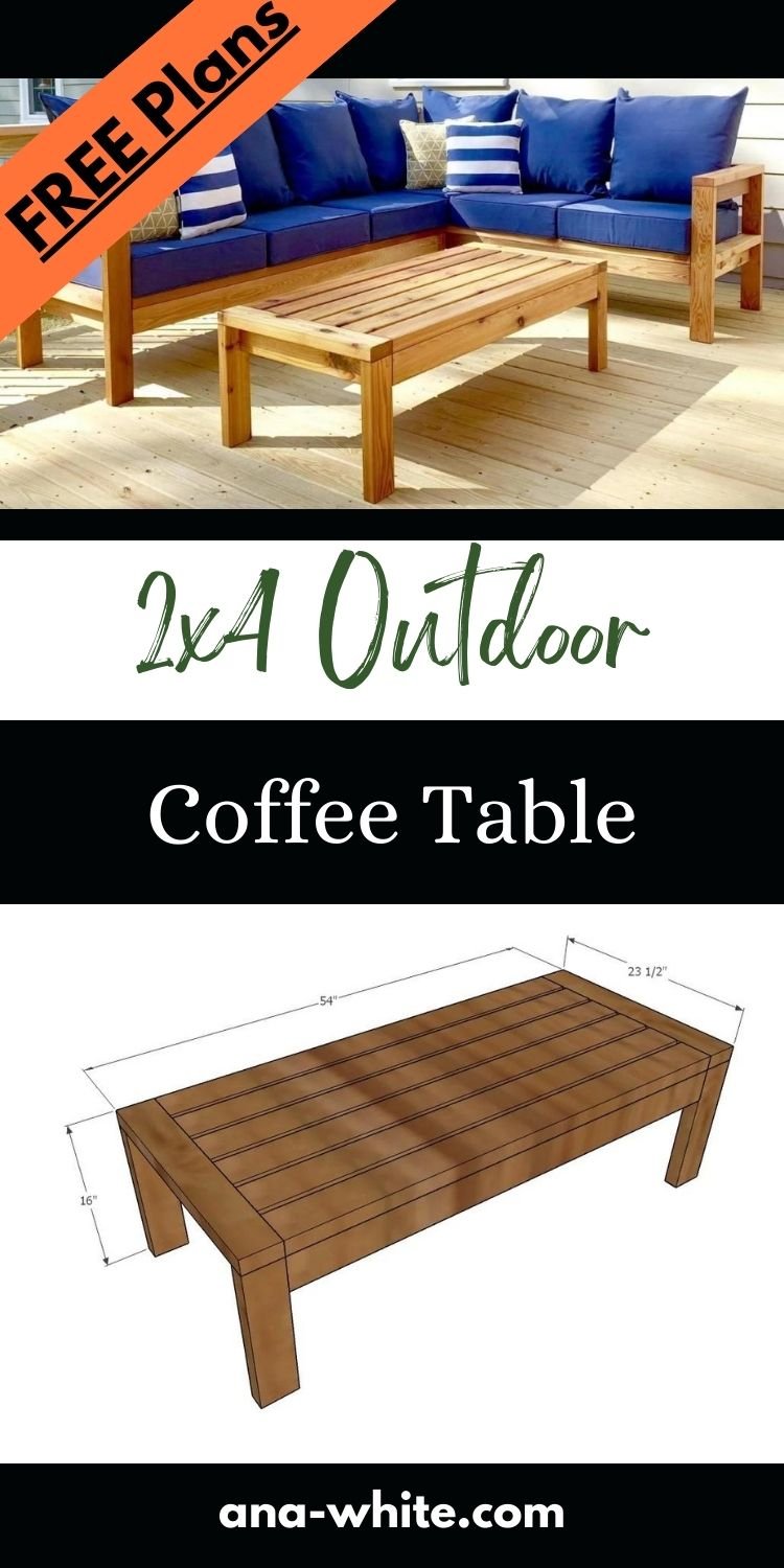 2x4 Outdoor Coffee Table