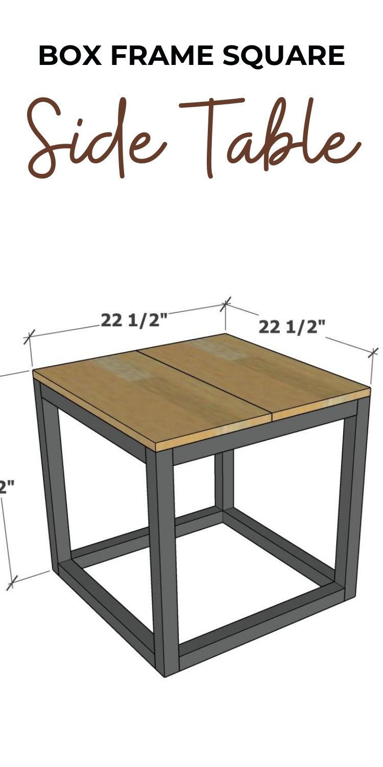 Box Frame Square Side Table