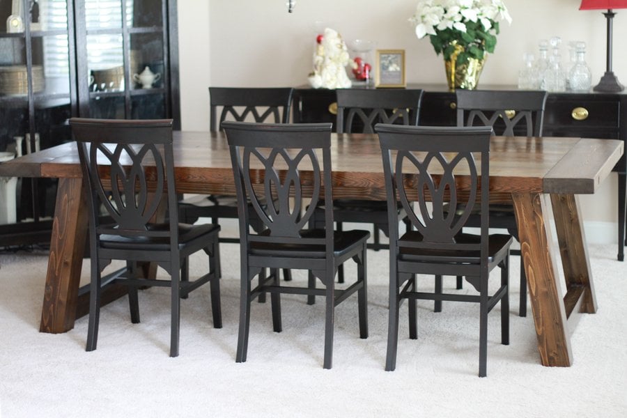 4x4 Leg Industrial Farmhouse Table Ana White 4x4 Leg Industrial Farmhouse Table Ana White