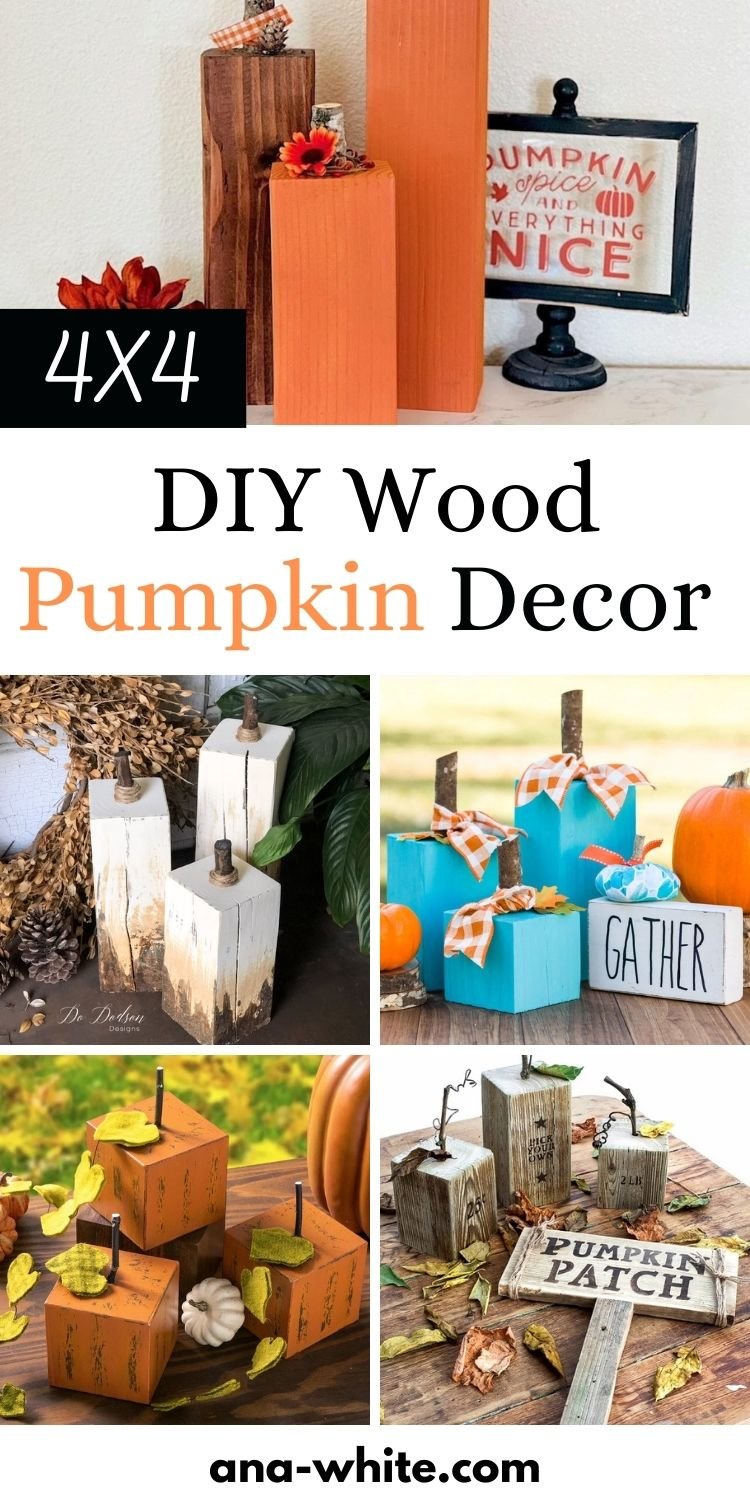 4x4 DIY Wood Pumpkin Decor