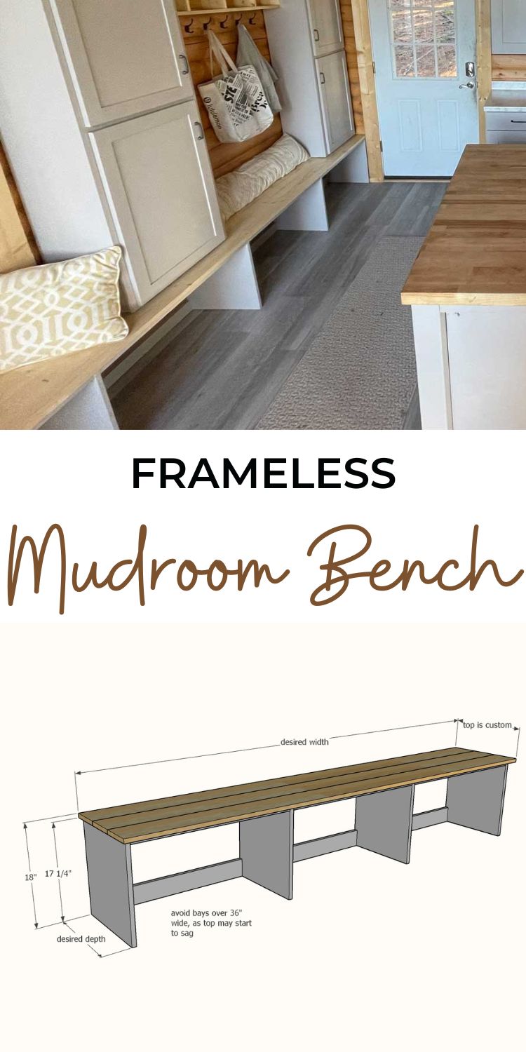 Frameless Mudroom Bench with Shelf Help