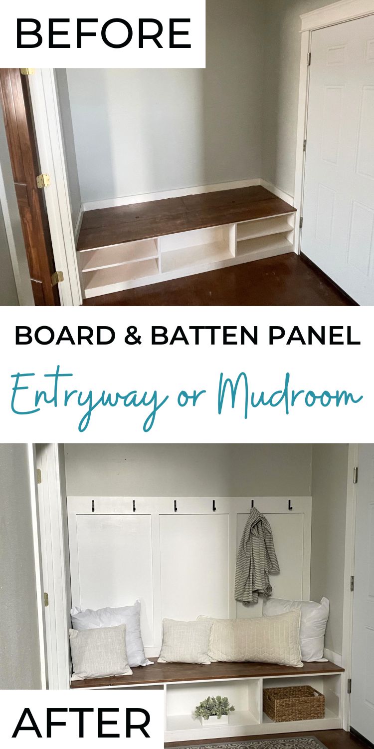 Board and Batten Panel for Entryway or Mudroom