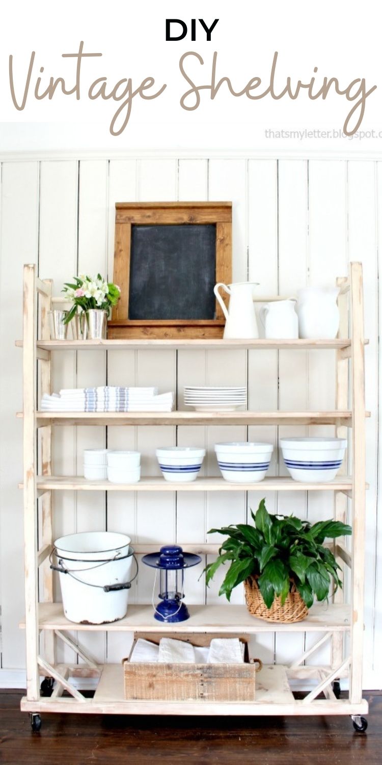 DIY Vintage Shelving Featuring That's My Letter