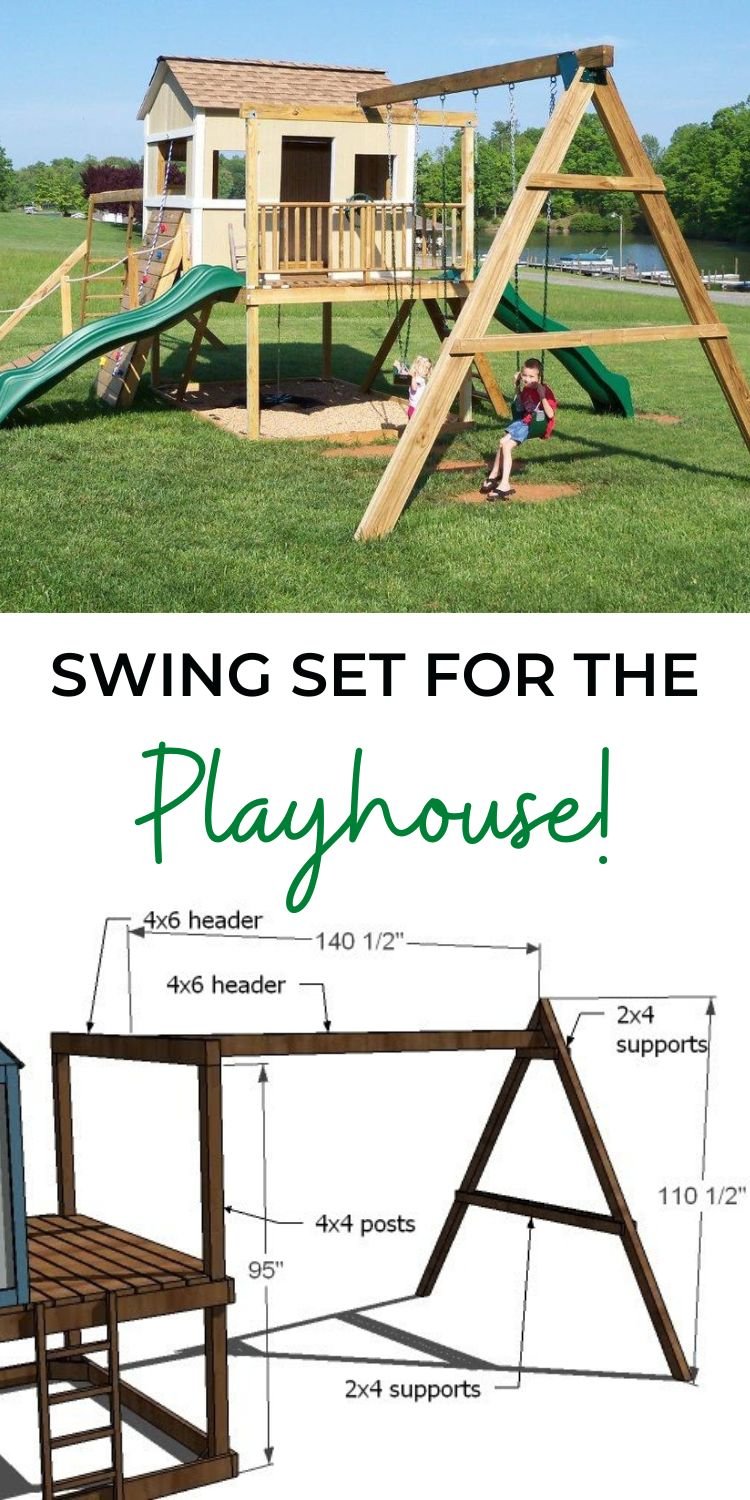 How to Build a Swing Set for the Playhouse!