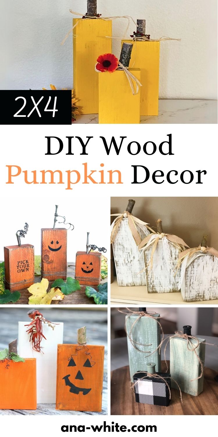 2x4 DIY Wood Pumpkin Decor Project