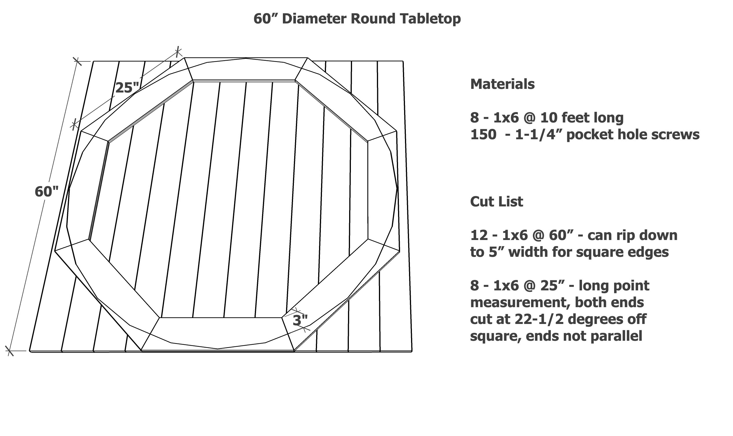 60 round table top
