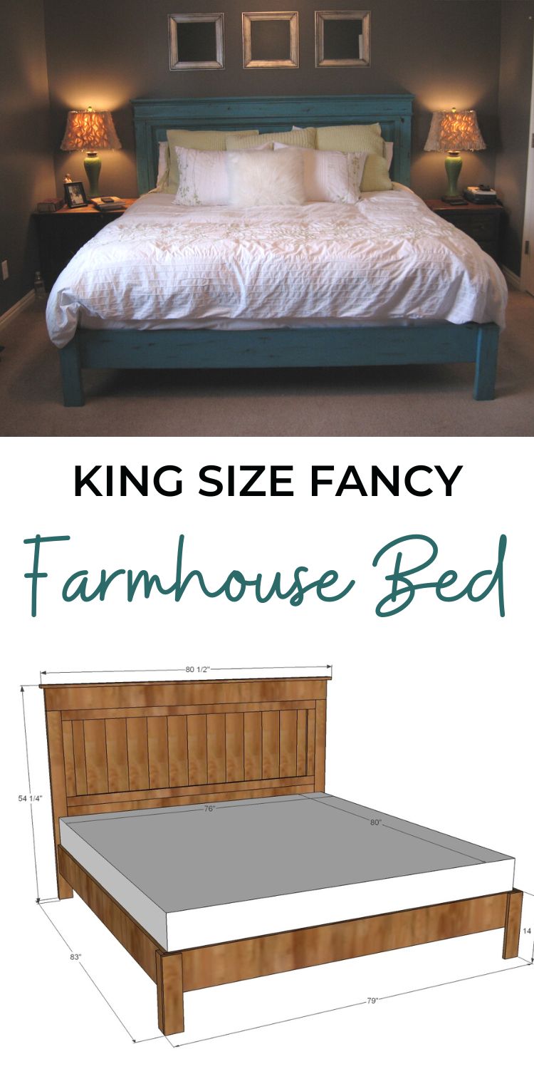 King Size Fancy Farmhouse Bed