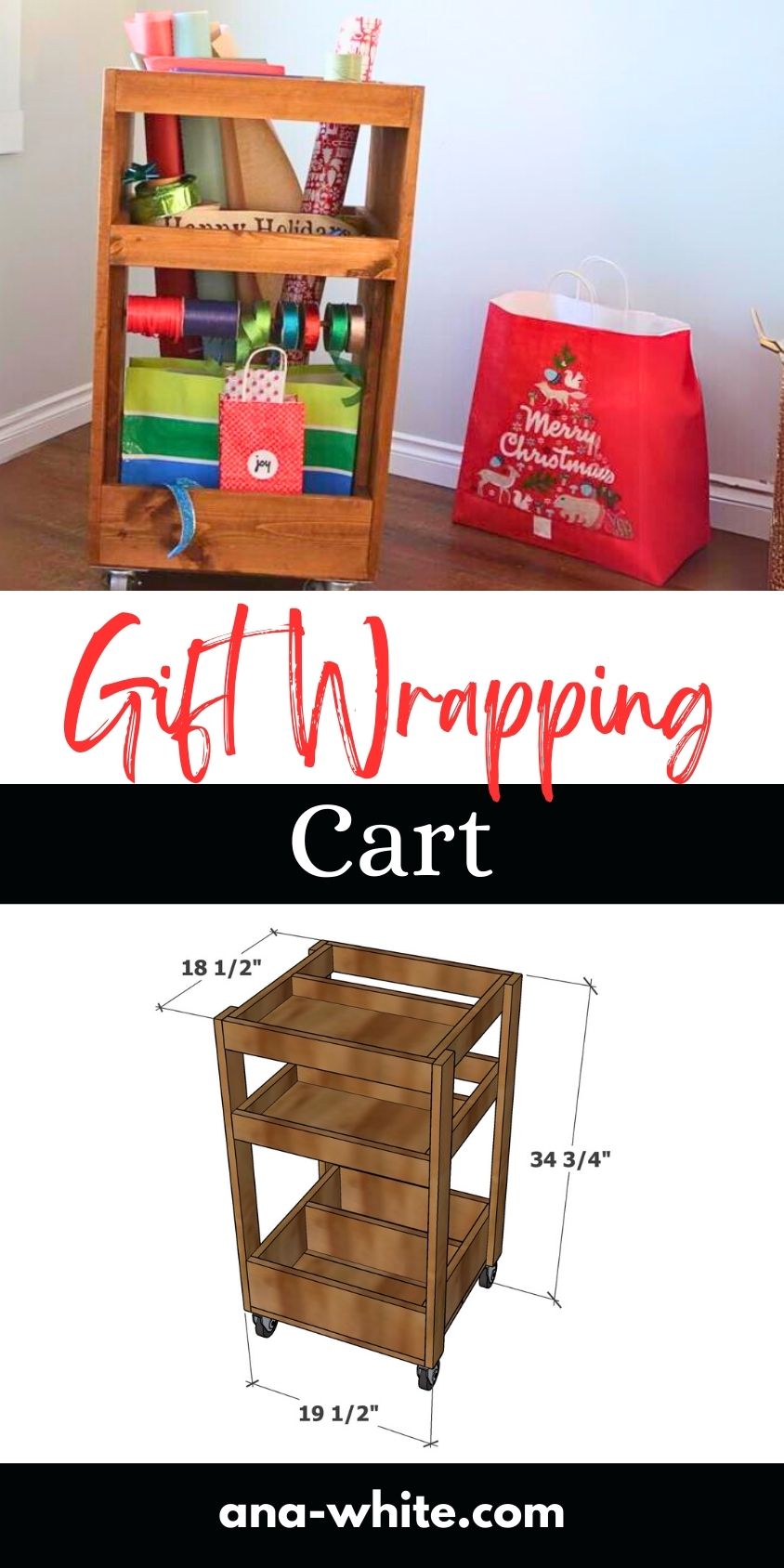 Gift Wrapping Cart