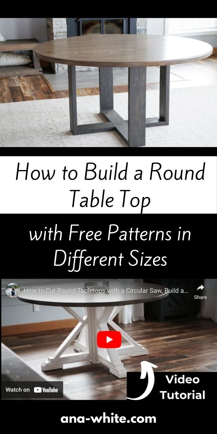 How to Build a Round Table Top with Free Patterns in Different Sizes