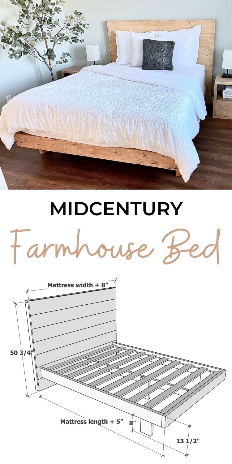 Midcentury Farmhouse Bed