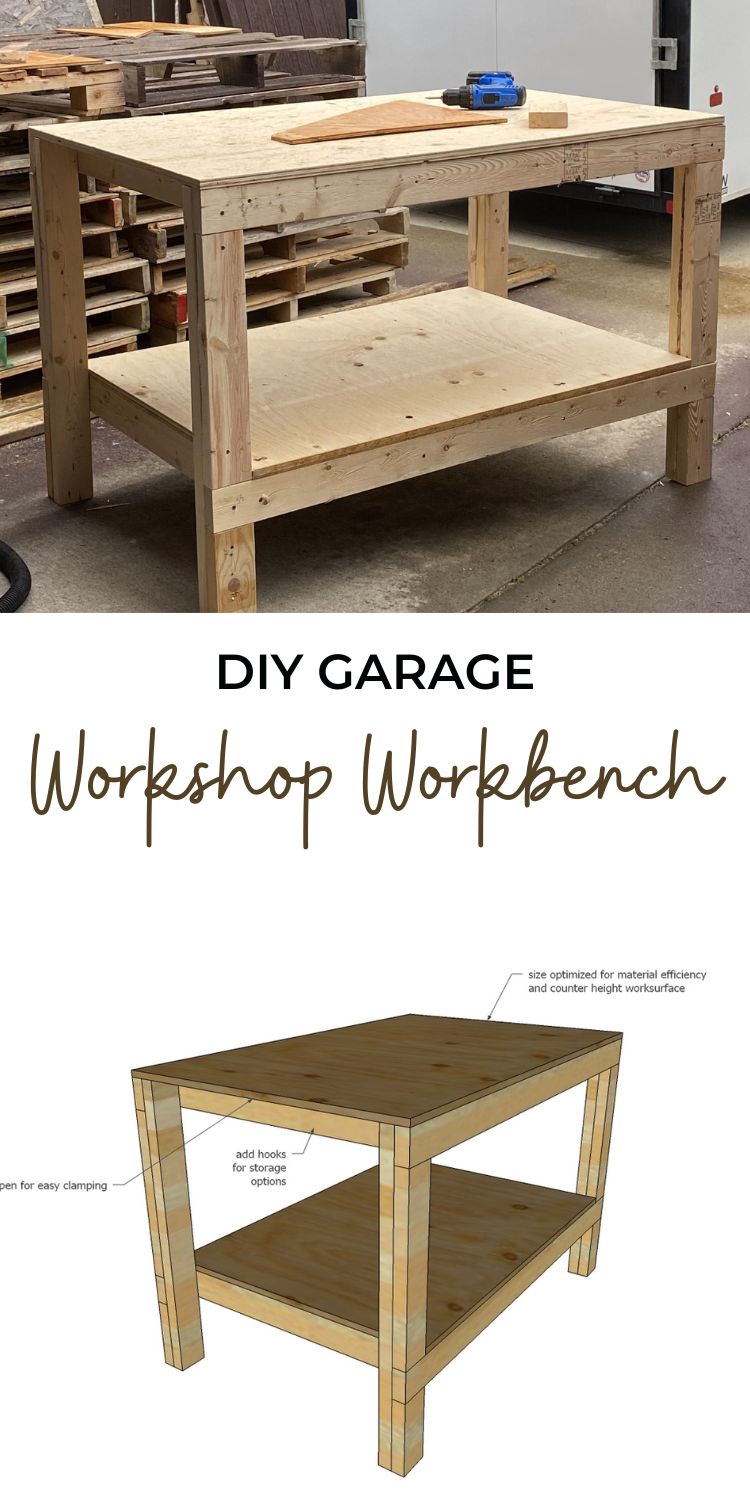 Easy Diy Garage Workshop Workbench Ana White