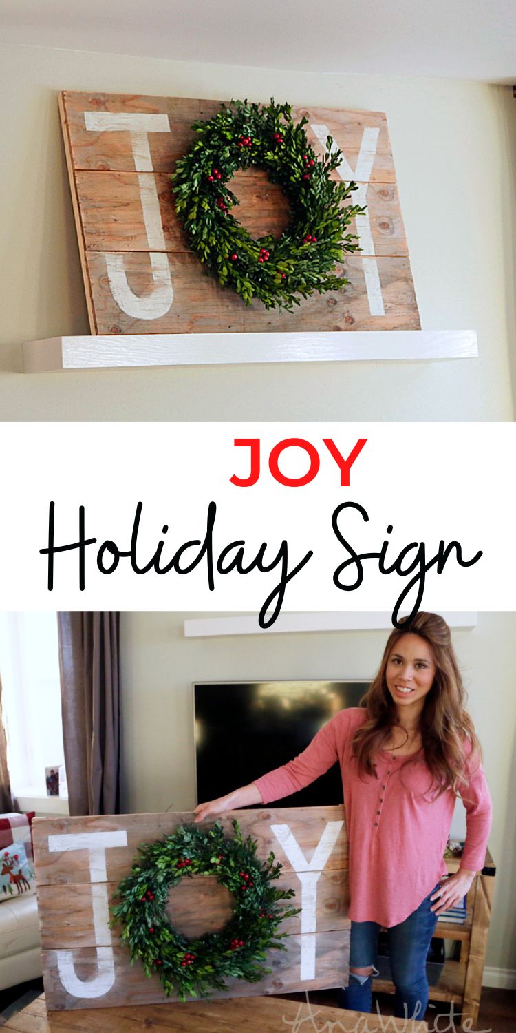 Joy Holiday Sign - Christmas Wall Art 