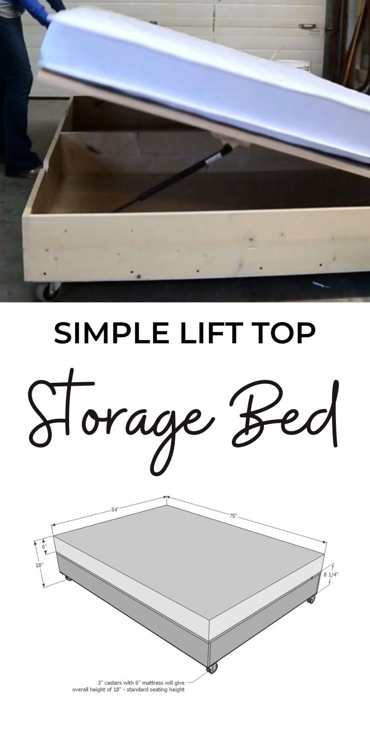 Simple Lift Top Storage Bed 