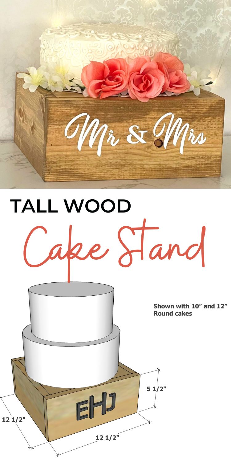 Tall Wood Cake Stand