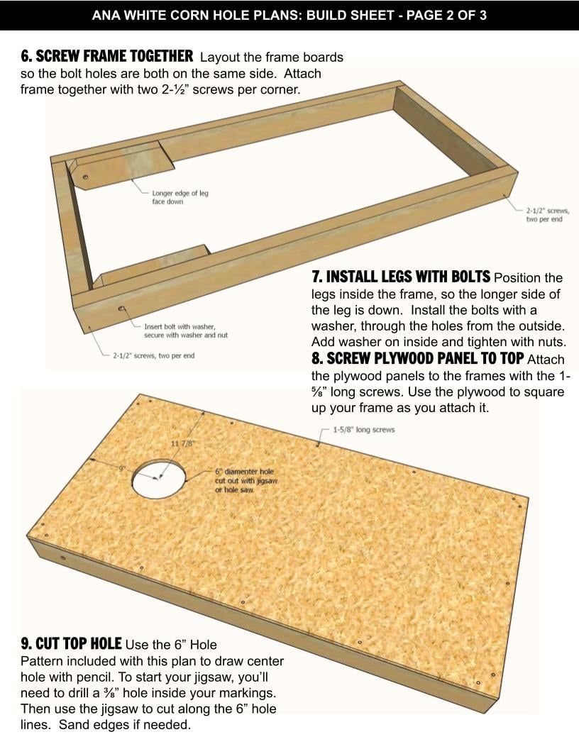 corn hole plans