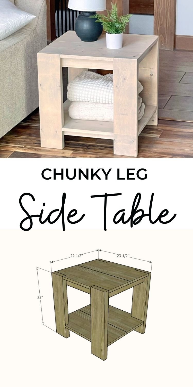 Chunky Leg Side Table