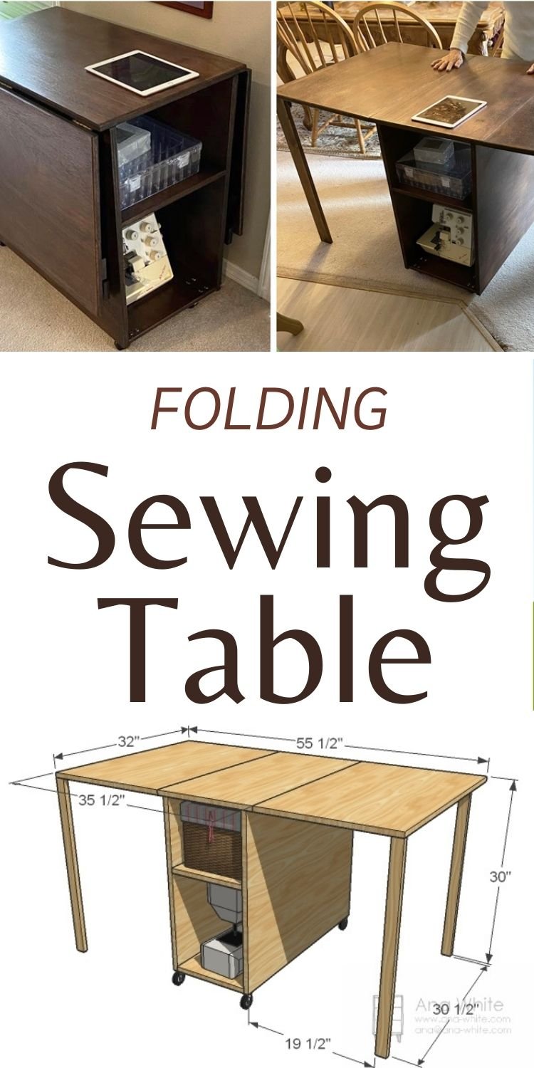 VIVOHOME Folding Sewing Craft Table, White