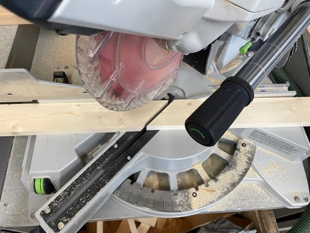 cutting with a miter saw