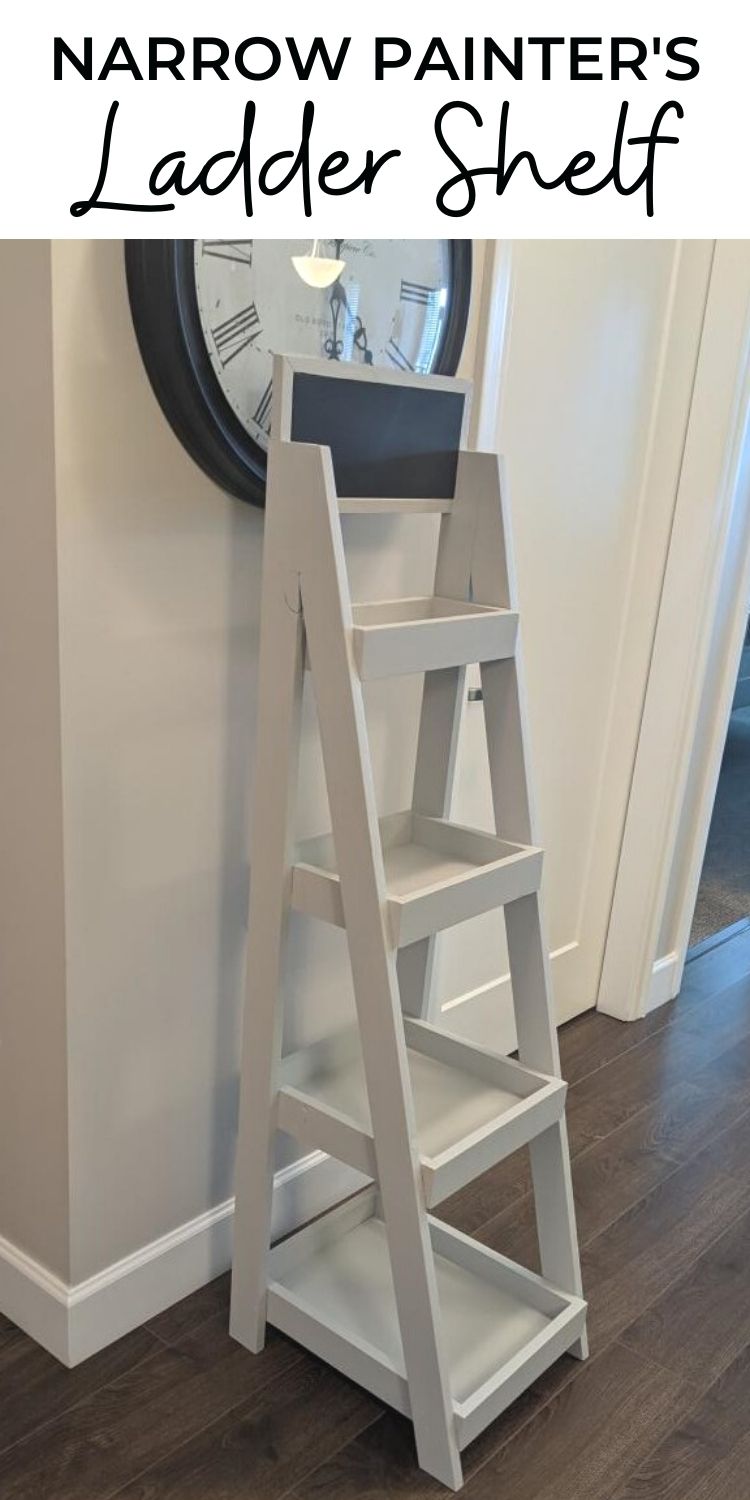 Narrow Painter's Ladder Shelf