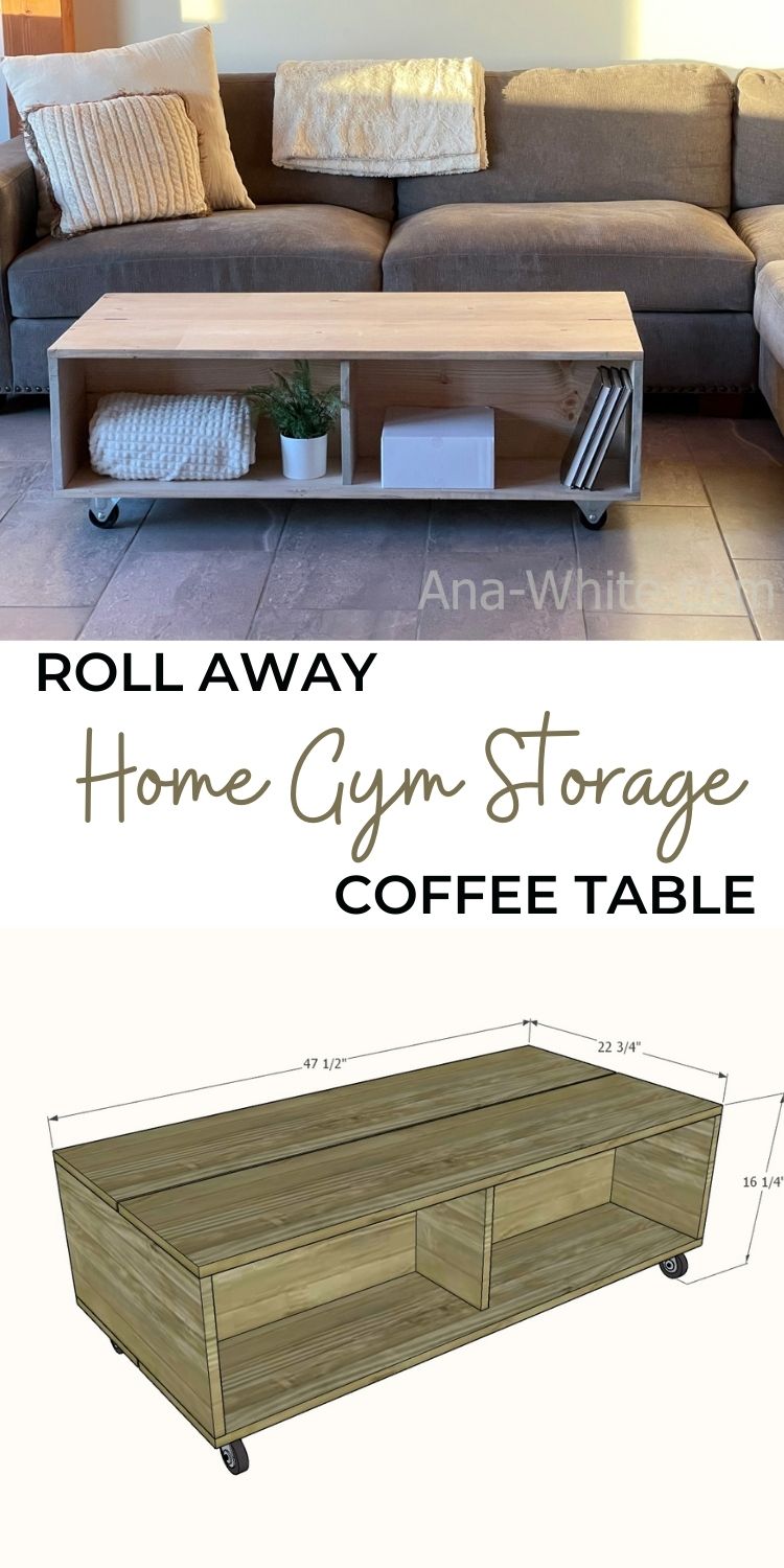 Roll Away Home Gym Storage 