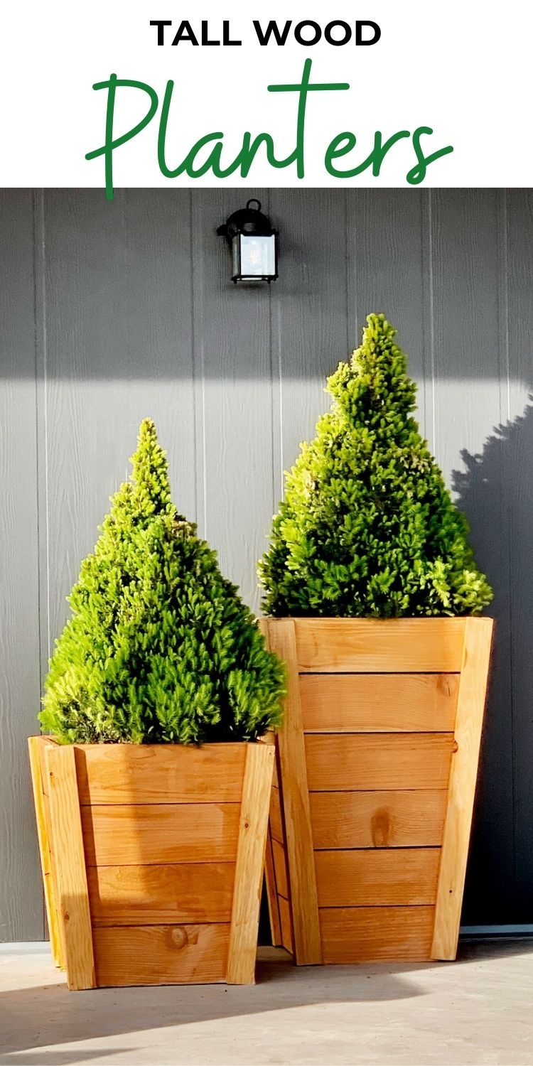 Tall Wood Planters 