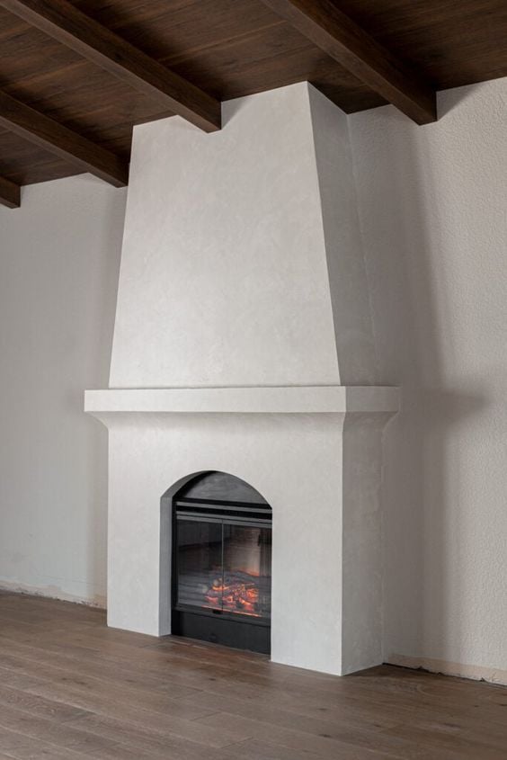built in fireplace