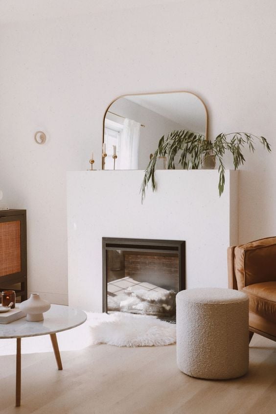 elegant minimalistic fireplace