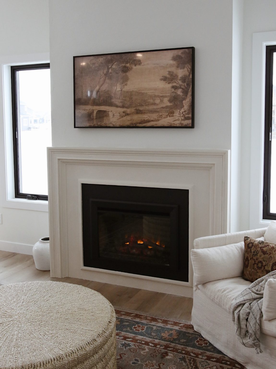 plaster fireplace surround
