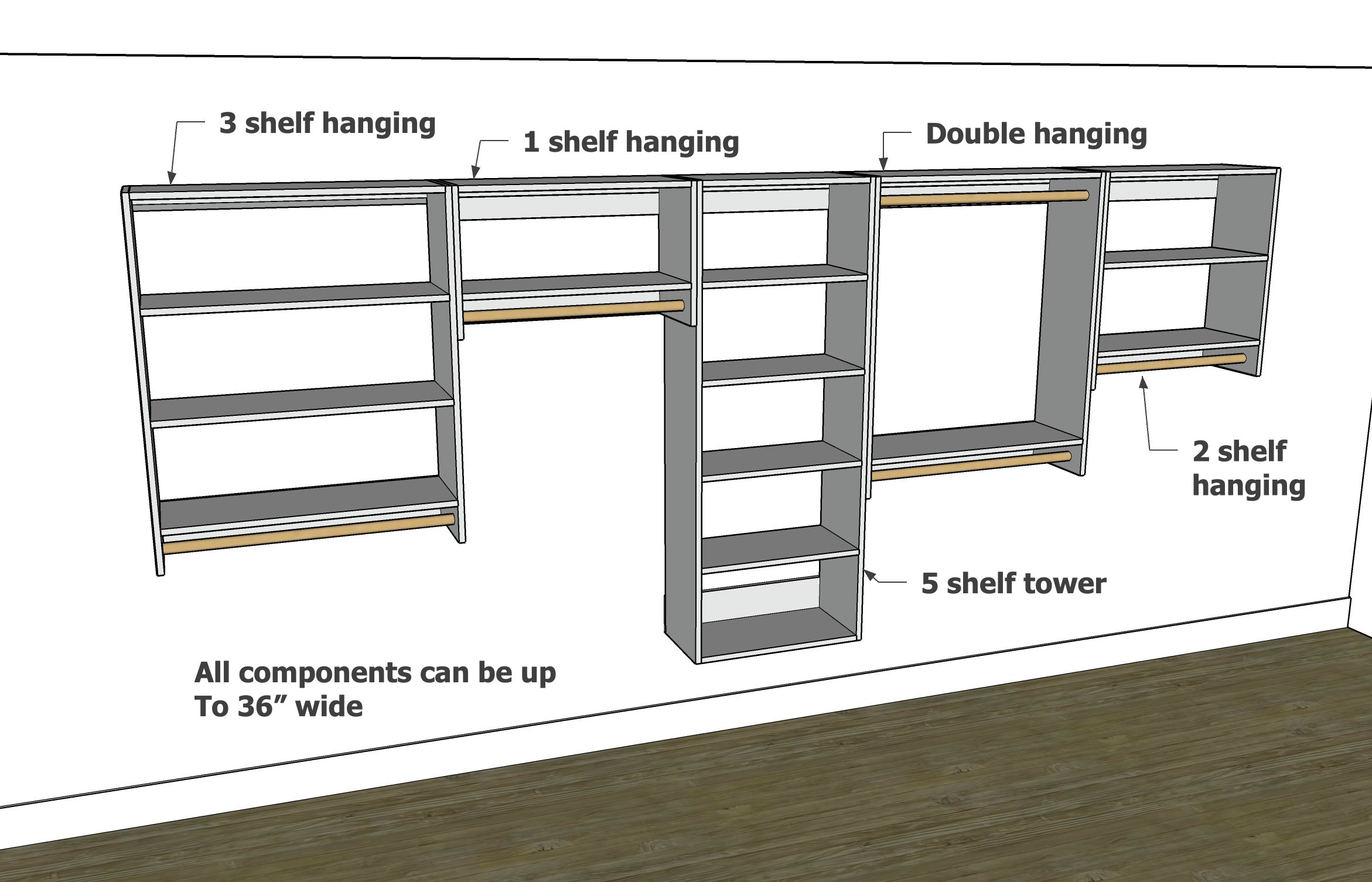 diy modular closet plans