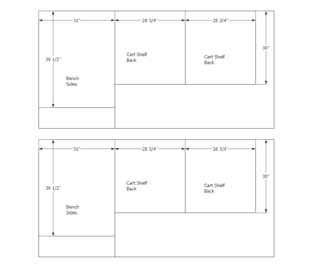 plywood cuts for workbench