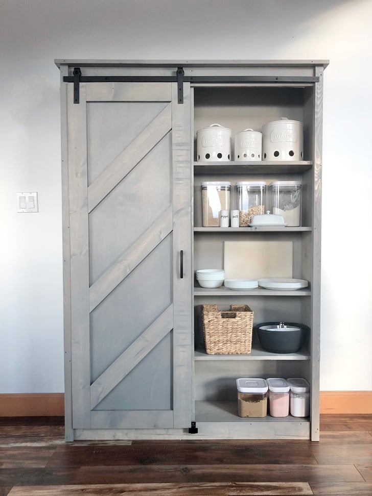Barn Door Bookcase Ana White, How To Make Sliding Doors For Bookcase