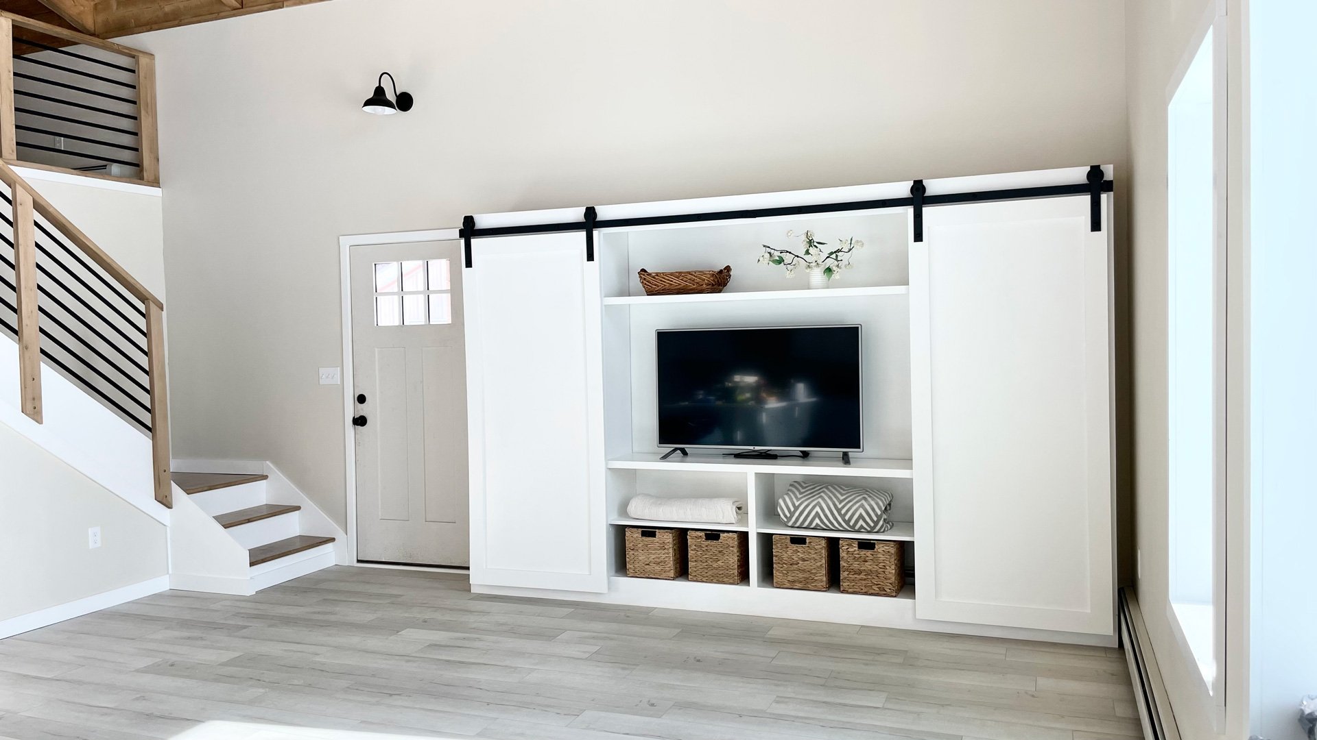 barn door entertainment center