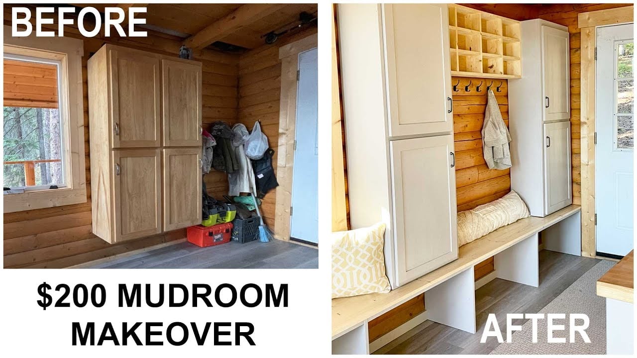 cheap mudroom makeover