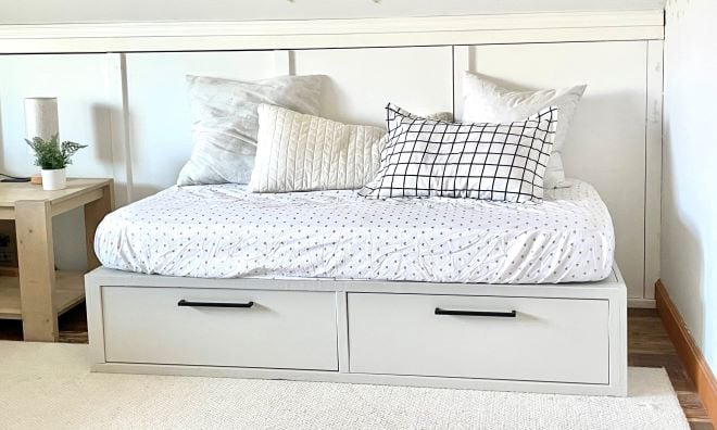 bed with drawers free plans