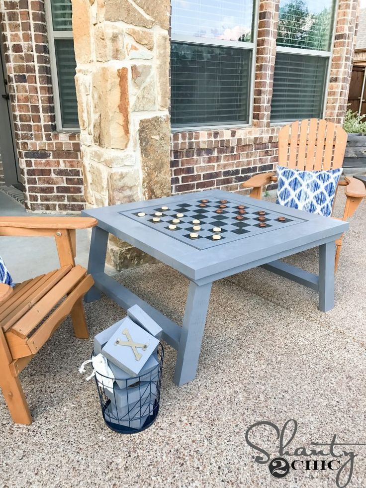 game table diy checkers