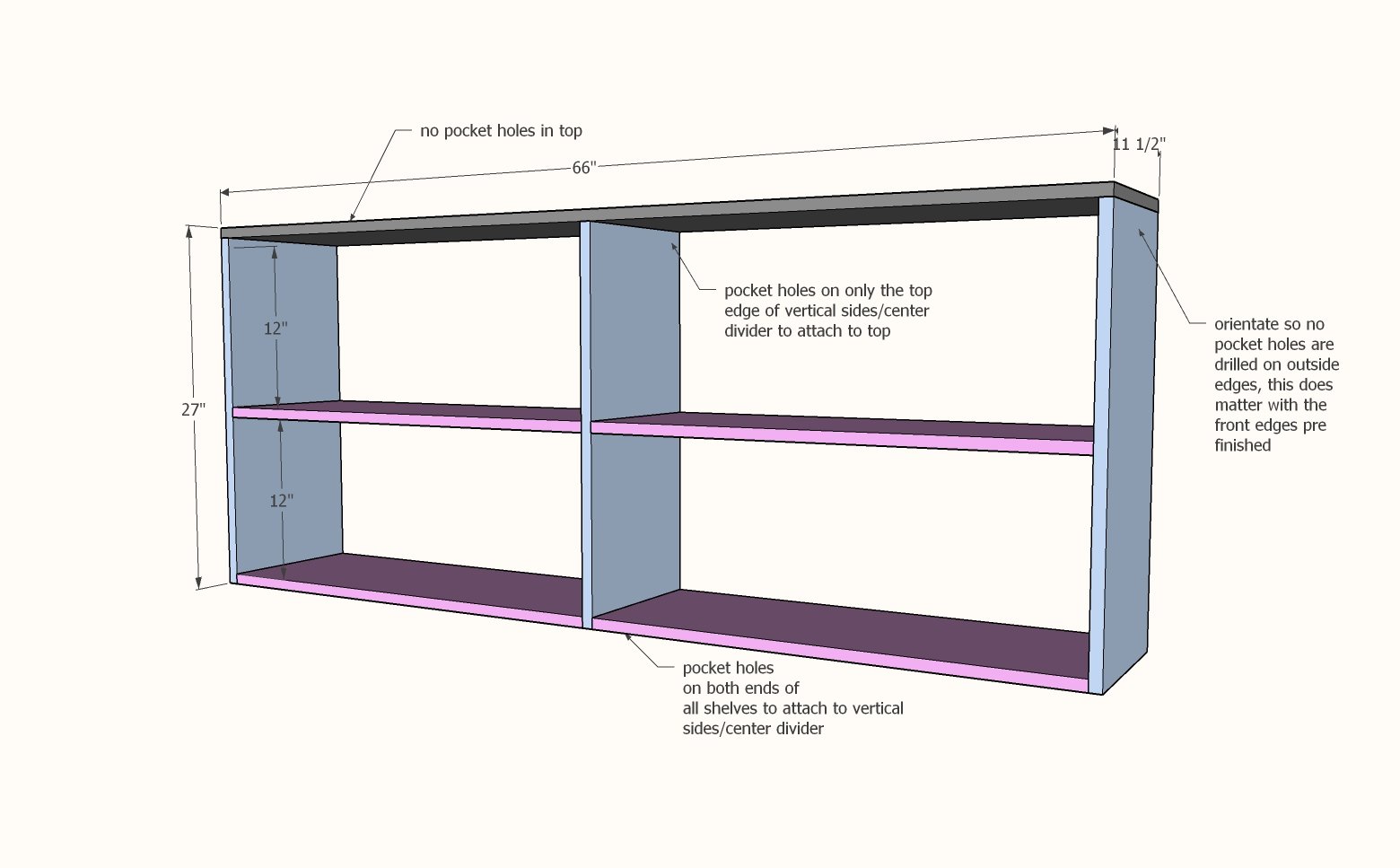 carcass assembly diy bookshelf build