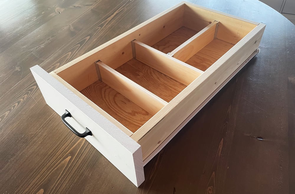 diy drawer divider finished