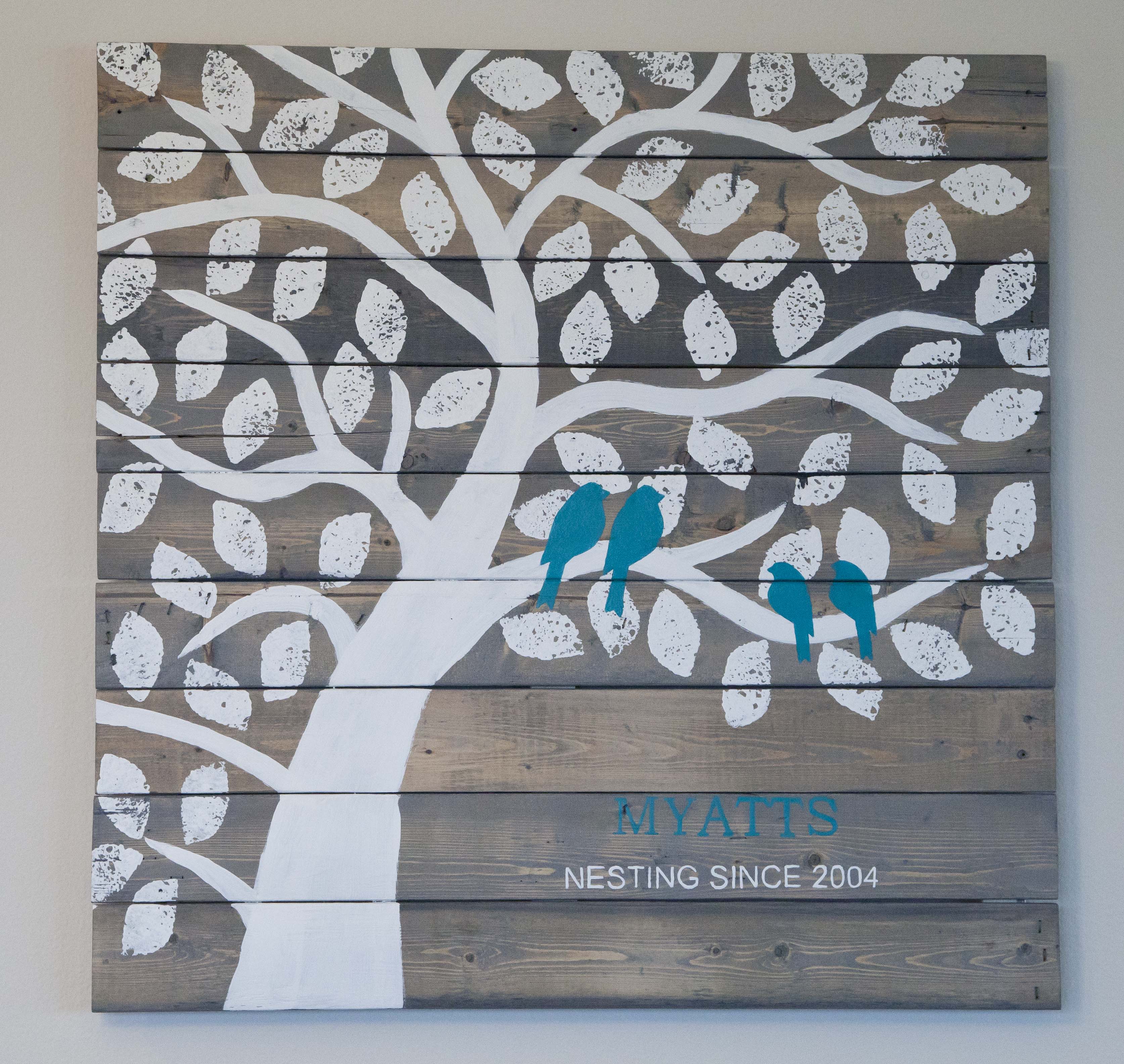 diy family tree sign