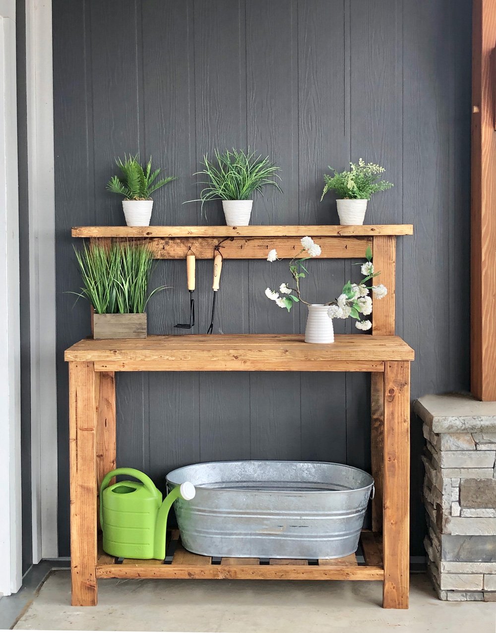 farmhouse potting bench