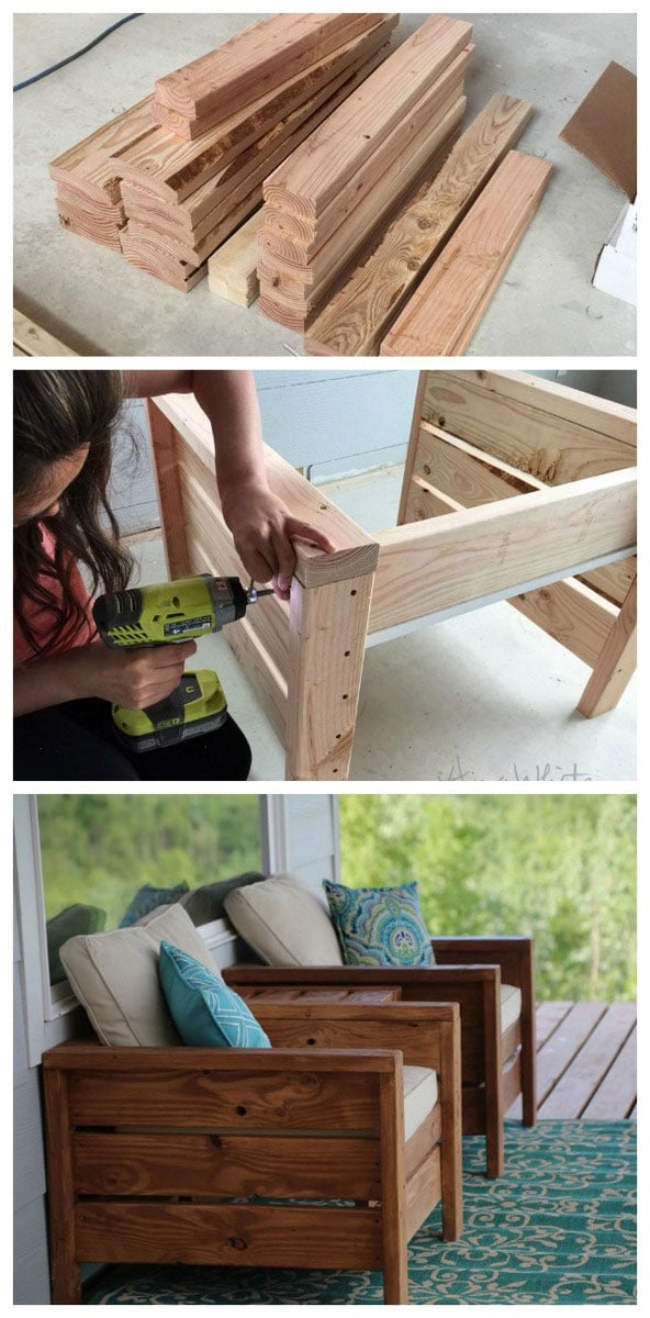 Diy Front Porch Chairs Off 60, How To Build Outdoor Patio Chairs