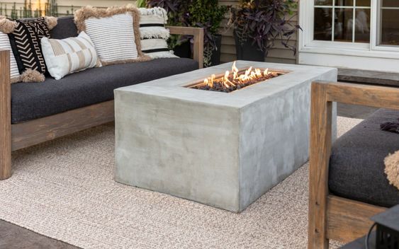 outdoor firepit table diy