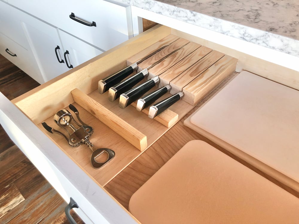 diy in drawer knife holder