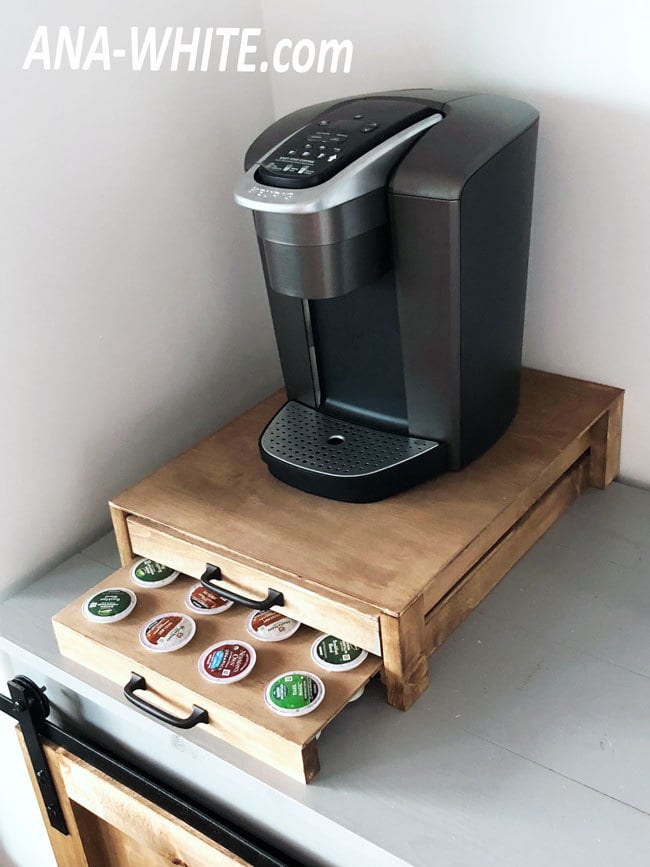 k cup storage and kuerig stand diy