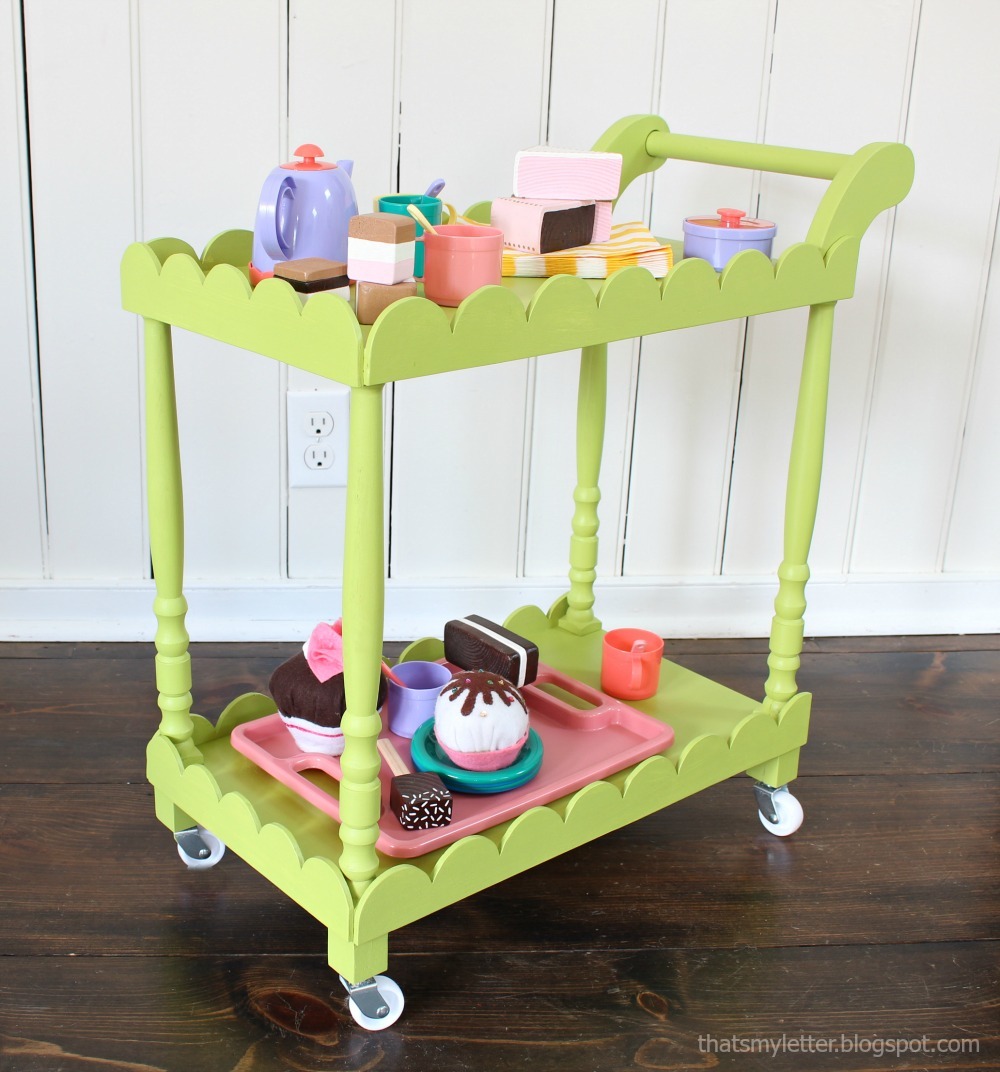 kids play tea cart