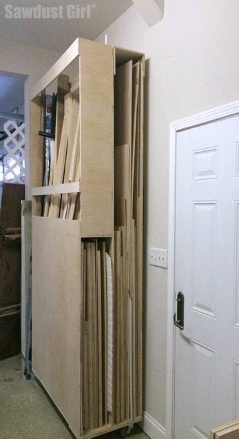 narrow wood storage