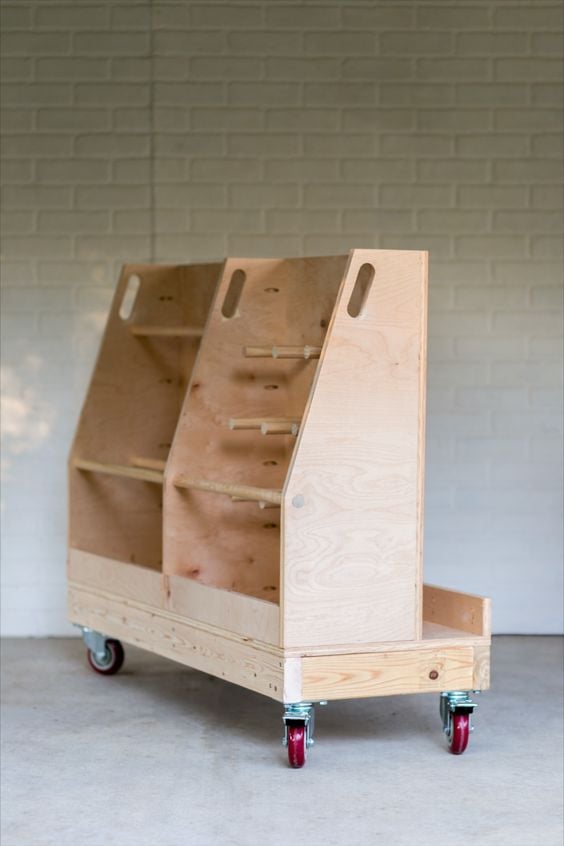 mobile lumber cart