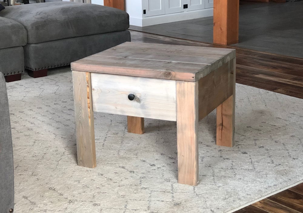 Easy Build End Table or Nightstand with Drawer