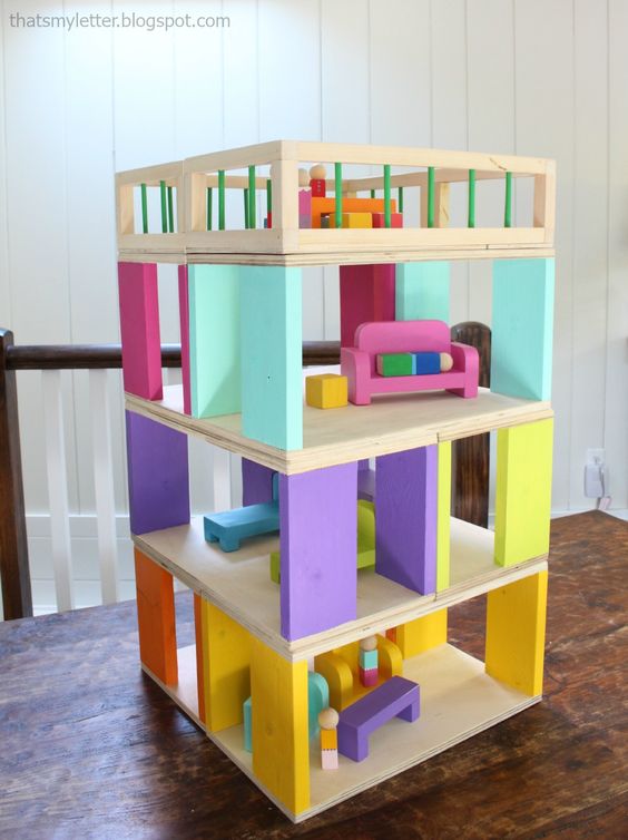 modular modern dollhouse diy