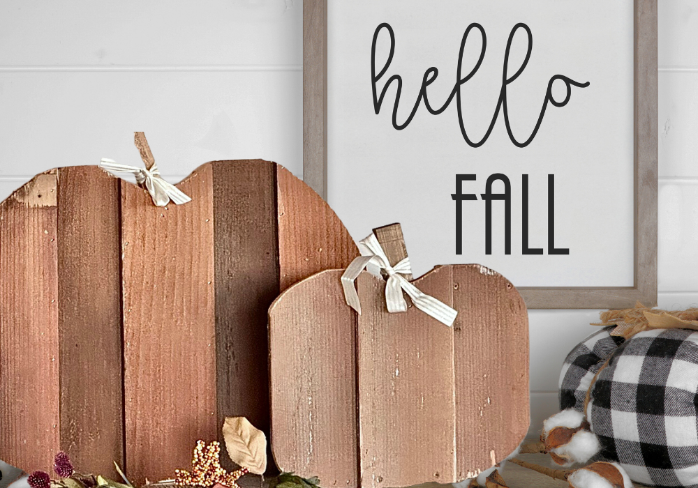 fall wood pumpkin diy