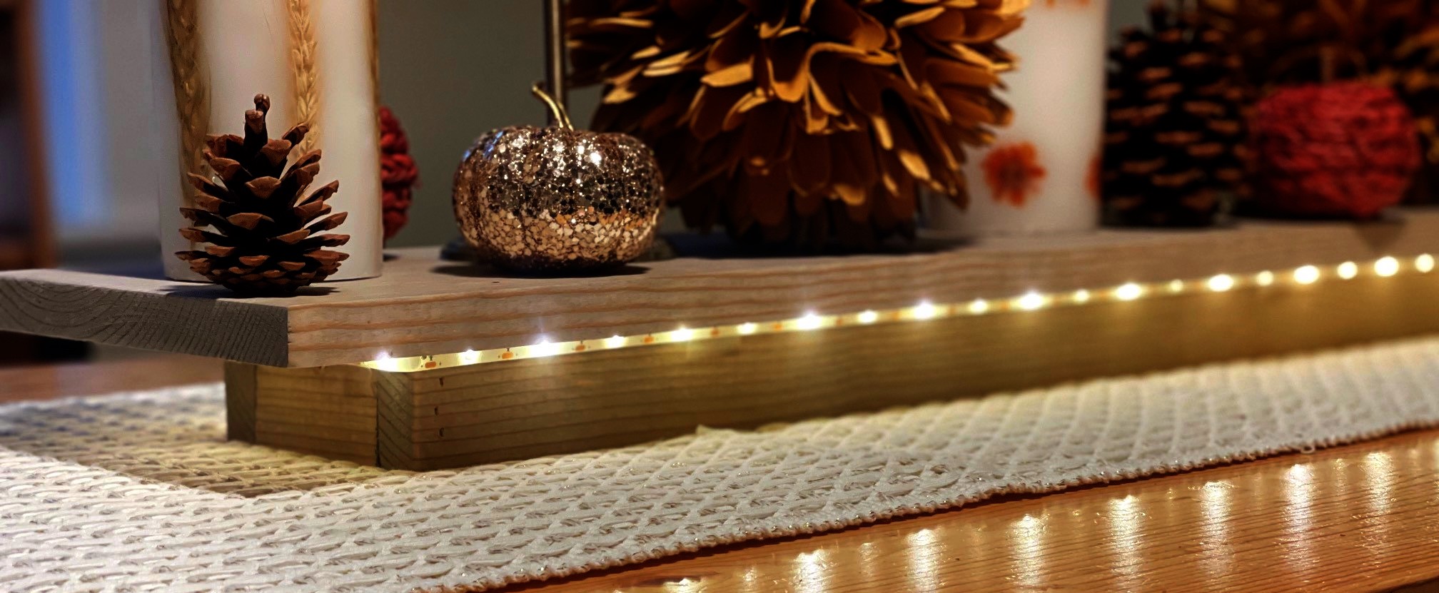 lighted floating table runner